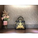 Replica Fendi mini Peekaboo printed silk bag bag F1952 black Tl12508TN94