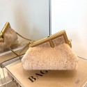 Replica Fendi Original lambswool Leather Medium Clutch Bag 56835 Nude Tl12756Ac56