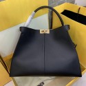 Replica Fendi Original Leather PEEKABOO Bag 3655 Black Tl13021hD86