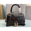 Replica High Quality Balenciaga Hourglass XS Top Handle Bag 28331S black Tl15911Jh90