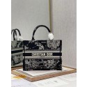 Replica High Quality SMALL DIOR BOOK TOTE Embroidery C1331-9 black Tl8246Jh90