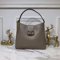 Replica High Quality VALENTINO Origianl Palm Leather Bag V5002 Gray Tl19561Jh90