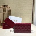 Replica LADY DIOR CALFSKIN WALLET C9025A Burgundy Tl9021Kg43