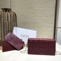 Replica LADY DIOR Sheepskin WALLET C9025A Burgundy Tl9018Hd81