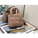 Replica MINI LADY DIOR BAG Patent Cannage Calfskin M0505O light pink Tl8142it96