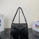 Replica Padded nappa leather Prada Signaux bag 1BC165 black Tl5930iu55