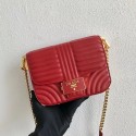 Replica Prada Diagramme leather shoulder bag 1BD217 red Tl6230VA65