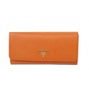 Replica Prada Saffiano Leather Bifond Wallet 1M11335 Wheat Tl6742YP94