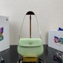 Replica Prada Saffiano leather shoulder bag 2BD311 green Tl6044Yn66