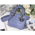 Replica Top MEDIUM LADY D-LITE BAG Denim Blue Cannage Embroidery M0565OR Tl8892Cq58