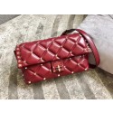 Replica VALENTINO Candystud leather cross-body bag 9741 red Tl19739iF91