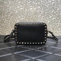 Replica VALENTINO GARAVANI Calf leather bag 7719 black Tl19224ls37