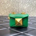 Replica VALENTINO GARAVANI mini One Stud Sheepskin Shoulder Bag XW0P0X98H green Tl19238Hd81