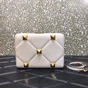 Replica VALENTINO GARAVANI Roman Stud Napa sheepskin leather 0659 white Tl19286ec82