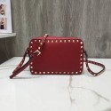 Replica VALENTINO Rockstud leather cross-body bag 97410 red Tl19725rH96