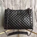 Replica Valentino Starry Series Shopping Bag Original Leather 0346 Black Tl19589ls37