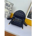 SMALL DIOR BACKPACK Cannage Lambskin M9222U dark blue Tl8563Tk78