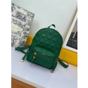 SMALL DIOR BACKPACK Cannage Lambskin M9222U green Tl8556dE28