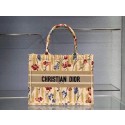 SMALL DIOR BOOK TOTE Beige Multicolor Dior Hibiscus Metallic Thread Embroidery M1296 Tl8780KX86