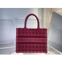 SMALL DIOR BOOK TOTE Burgundy Cannage Embroidered Velvet M1287Z Tl8869Oq54