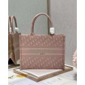 SMALL DIOR BOOK TOTE Embroidery C1287-3 pink Tl8405lk46