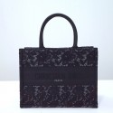 SMALL DIOR BOOK TOTE Embroidery C1287-35 black Tl8201DV39