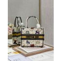 SMALL DIOR BOOK TOTE Latte Multicolor Dior Pixel Zodiac Embroidery M1265ZRTY Tl8126DO87