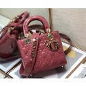 SMALL LADY DIOR BAG Pink Patent Calfskin M0531 Pink Tl8517yj81