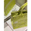 Top SMALL DIOR BOOK TOTE Lime Toile de Jouy Reverse Embroidery M1296ZR Tl8671eo14