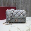 VALENTINO Candy quilted leather cross-body bag 0072 grey Tl19661ea89