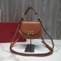 VALENTINO Candy quilted leather cross-body bag V3412 Camel Tl19679Rc99