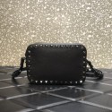 VALENTINO GARAVANI Calf leather bag 7719 black&black -Tone Metal Tl19225hc46