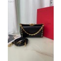 VALENTINO GARAVANI Rockstud Alcove Grain calf shoulder bag V0189 black Tl19366Gp37