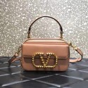 VALENTINO GARAVANI Rockstud Alcove small grain calf leather 2B0058 pink Tl19331rd58