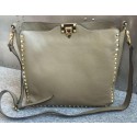 Valentino Garavani Rockstud Hobo Bag VO84499 Grey Tl19754UW57