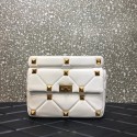 VALENTINO GARAVANI Roman Stud Large Napa sheepskin leather 1189L white Tl19328io33