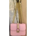 Valentino Garavani Shoulder Bag Calfskin Leather VO817 Light Pink Tl19765vj67