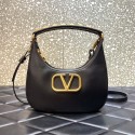 VALENTINO GARAVANI STUD SIGN Calf Leather Hobo bag 1W2B0K69 black Tl19218vN22