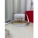 VALENTINO GARAVANI Stud Sign Grained Calfskin Shoulder Bag V0196 white Tl19363UE80