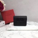 VALENTINO Origianl leather Card Holder 062 black Tl19777uk46