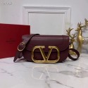 VALENTINO Origianl leather shoulder bag V0030 Burgundy Tl19534nQ90