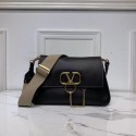 VALENTINO Origianl leather shoulder bag V0888 black Tl19446OG45