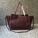 VALENTINO Rockstud large tote 0973 dark red Tl19641FT35