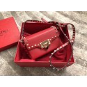 VALENTINO Rockstud leather cross-body bag 04235 red Tl19702XW58