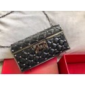 VALENTINO Rockstud quilted leather cross-body bag 0702 black Tl19689Xp72