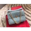 VALENTINO Spike quilted leather large shoulder bag 0027 Light blue Tl19728UE80