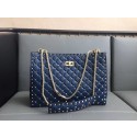 Valentino Starry Series Shopping Bag Original Sheepskin Leather 0346 blue Tl19695yx89