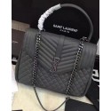 YSL Classic Monogramme Flap Bag Calfskin Leather Y26802 Grey Tl15221CI68