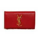 YSL Monogramme Cross-body Shoulder Bag Cannage Pattern Y311218 Red Tl15341mm78