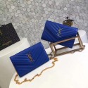 YSL WOC Classic Monogramme Flap Bag Cannage Pattern Y1003 Blue Tl15136DV39